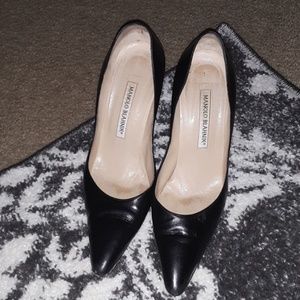 Manola Blahnik  black  heels